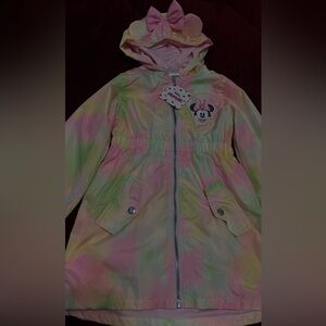 Disney Kids windbreaker with Minnie Mouse - Pink and Green